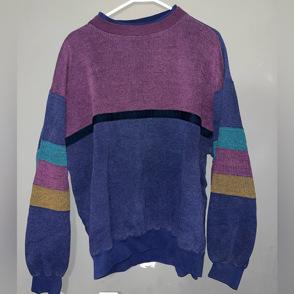 80s vintage Purple and Blue Sweatshirt
